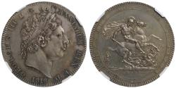World Coins - George III 1818 LVIII Crown engraved by Pistrucci MS62