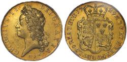 World Coins - George II 1729 Five-Guineas, EIC, NGC AU53, East India Company issue