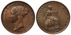 World Coins - Victoria 1856 Halfpenny