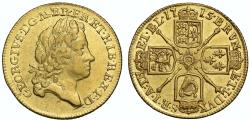 World Coins - George I 1715 Guinea, second bust, rare, a little water worn, one year only issue