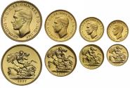 World Coins - George VI 1937 4-coin proof set, Coronation issue