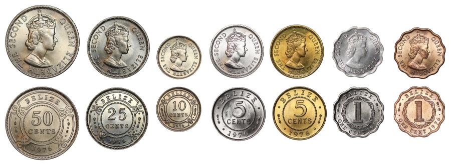 Belize Currency Set, 1976 