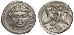 Ancient Coins - L. Plautius Plancus, Silver Denarius.