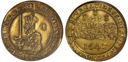World Coins - Charles I 1642 Triple Unite, Oxford, dies 1/S1, AU53