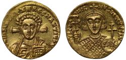 Ancient Coins - Justinian II, gold Solidus.