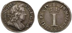 World Coins - George I 1716 silver Penny, with stop after date