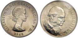 World Coins - Elizabeth II 1965 specimen 'Satin Finish" Churchill Crown PCGS SP64