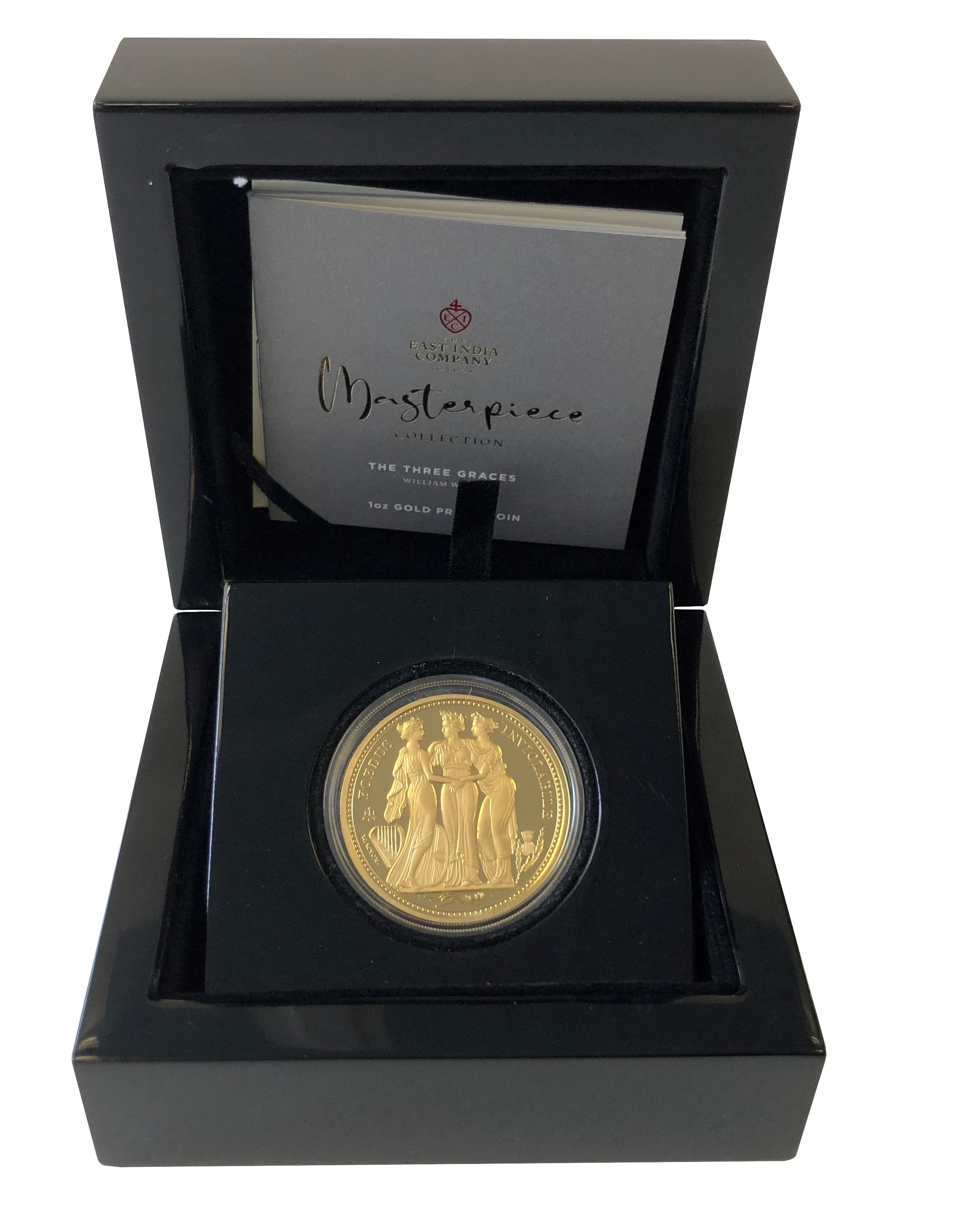 EIC St Helena 2021 gold PF70 UC 1oz Three Graces | European Coins