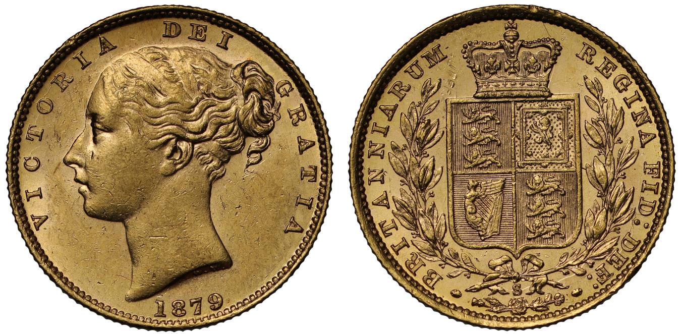 Victoria 1879-S Sovereign Sydney Mint, shield reverse | European Coins