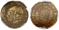 World Coins - Scotland, James III gold Half-Rider, extremely rare denomination, XF45