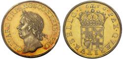 World Coins - Oliver Cromwell 1656 pattern gold Broad of 50-Shillings PCGS PR62CAM