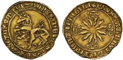World Coins - Scotland, James IV Unicorn, ring only below unicorn, iimici reverse legend