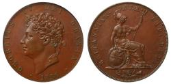 World Coins - George IV 1826 proof Halfpenny CGS 85