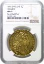 World Coins - William and Mary 1692 Five-Guineas NGC MS61, edge