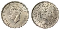 World Coins - Hong Kong 50-Cents, 1951.