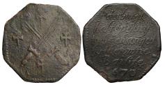 World Coins - Northhamptonshire Peterborough Town Bailife Halfpenny 1670