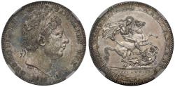 World Coins - George III 1819 silver Crown LIX, NGC MS62