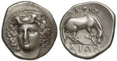Ancient Coins - Thessaly, Larissa, Silver Drachm.