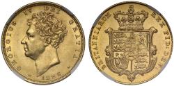 World Coins - George IV 1826 Sovereign bare head MS63 - third finest graded