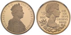 World Coins - Elizabeth II 2012 PF70 UC Five-Pounds Diamond Jubilee