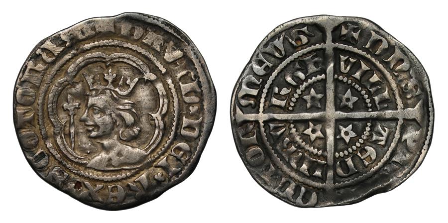 Scotland, David II Half-Groat Edinburgh Graceless legend | European Coins