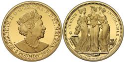 World Coins - St Helena 2021 PF70 UC 1st Day gold 1oz Three Graces
