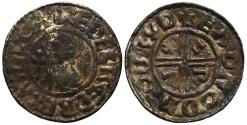 World Coins - Aethelred II Penny, CRUX type, Bridport Mint, moneyer Eadnoth