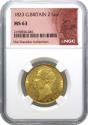 World Coins - George IV 1823 Two-Pounds, NGC MS63 - one year only type, old provenance