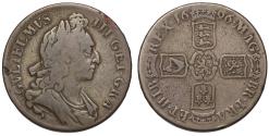 World Coins - William III 1696 Crown first bust with error GEI for DEI in legend