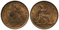 World Coins - Victoria 1886 Farthing