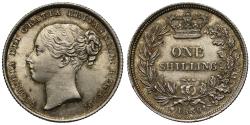 World Coins - Victoria 1839 Shilling, second young head