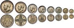 World Coins - George V 1911 8-coin silver proof Set in original case for Coronation