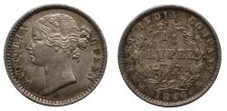 World Coins - British India, ¼-Rupee, 1840.