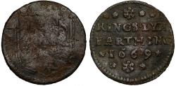 World Coins - 17th Century Token Norfolk, Kings Lynn, Farthing, 1669, town issue