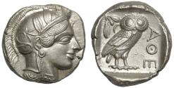 Ancient Coins - Attica, Athens, Silver Tetradrachm with almost full crest