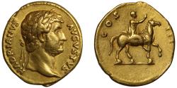 Hadrian, Gold Aureus, Ch VF 5/5 3/5