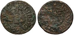 World Coins - 17th Century Token London, Wapping, T Dry, Farthing, 1650, 3 sugar loaves