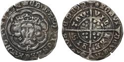World Coins - Edward IV Groat, First reign, Bristol mint, mm crown obv. mm sun rev.