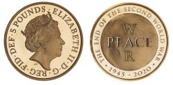 World Coins - Elizabeth II 2020 proof Five-Pounds End of WWII