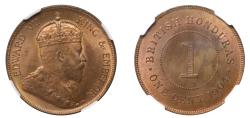 Ancient Coins - British Honduras, Cent, 1904, NGC MS64 RB.