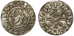 World Coins - Canute Penny, Pointed Helmet type, Rochester mint, Leofwine