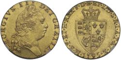 World Coins - George III 1795 Guinea, fifth bust, 9 over small 9 spade type reverse, NGC AU58