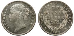 World Coins - * British India, Victoria, silver Rupee, 1840, divided legend. Good extremely fine.