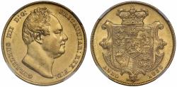 World Coins - William IV 1836 Sovereign NGC AU58, penultimate year of reign