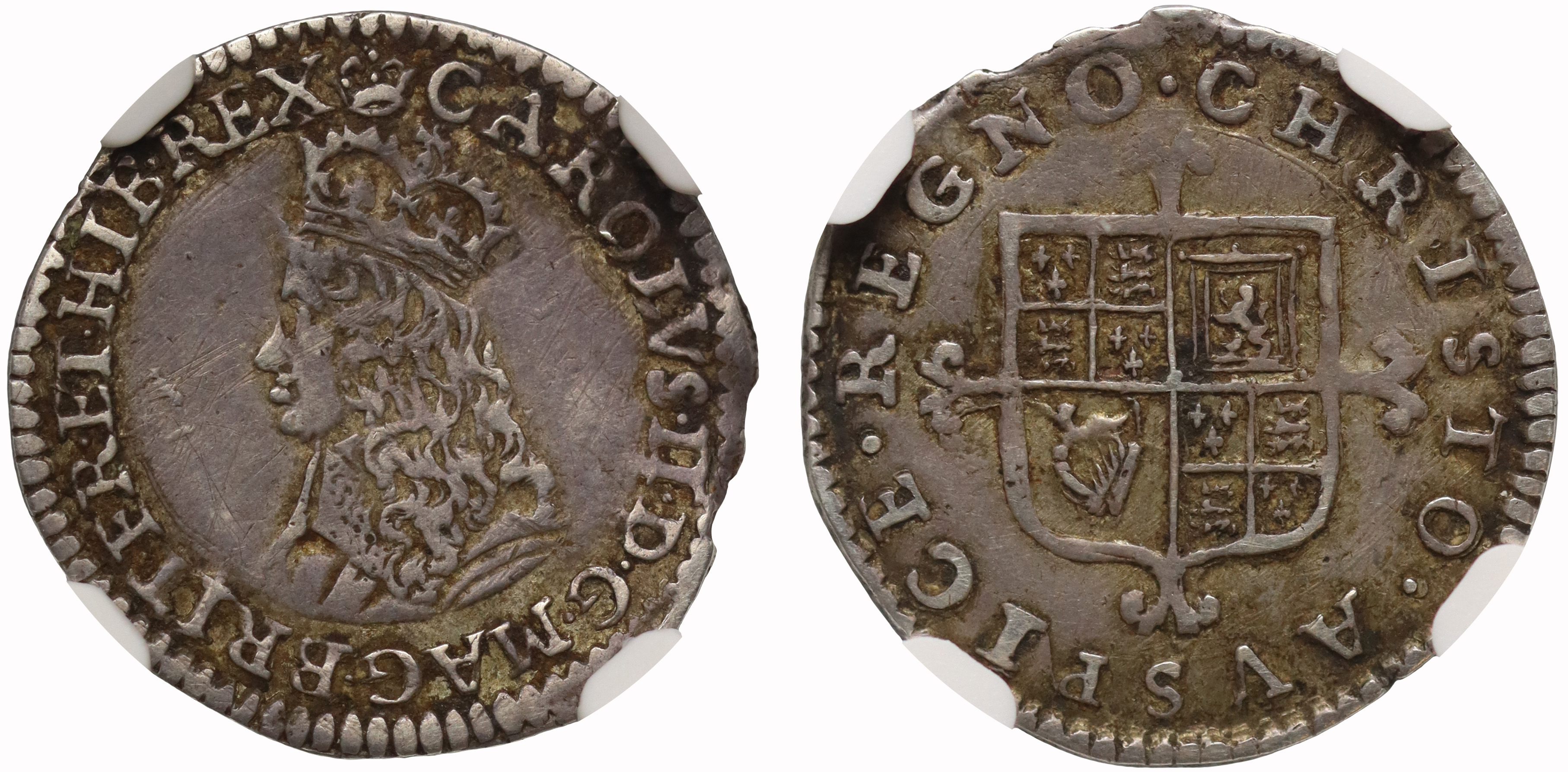 Charles II silver Twopence 1st hammered issue NGC XF45 | European