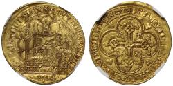 World Coins - Anglo-Gallic, Edward III gold Ecu d'Or a la Chaise, graded MS61