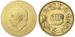 World Coins - Charles III 2024 gold PF70 Matte kilo of £1000 Waterloo Medal Allied Leaders, COA 1