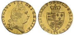 World Coins - George III 1798 Guinea, fidth head, spade type reverse PCGS graded MS63