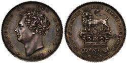 World Coins - George IV 1826 proof Sixpence, with extra tuft of hair on bust
