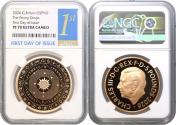 World Coins - Charles III 2026 gold PF70 FDI £5 The Penny Drops